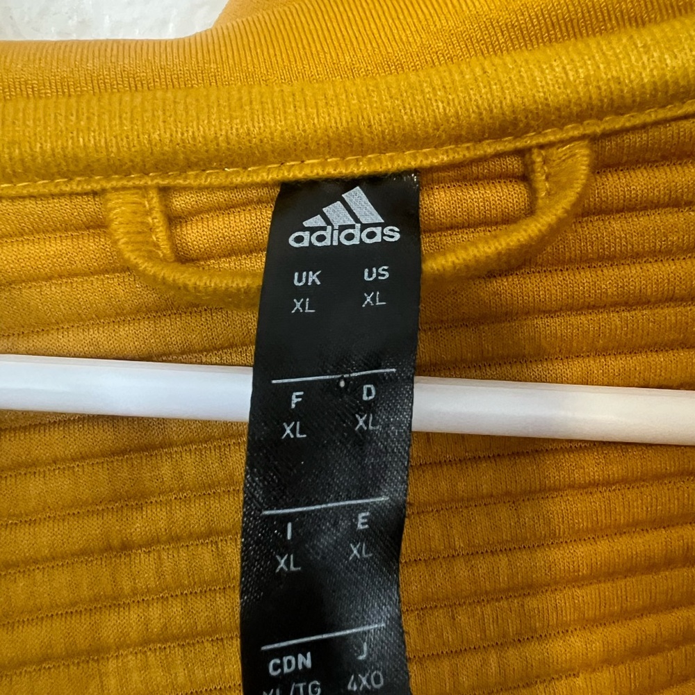 Adidas Men's Yellow Performance Jacket - Picture 3 of 10